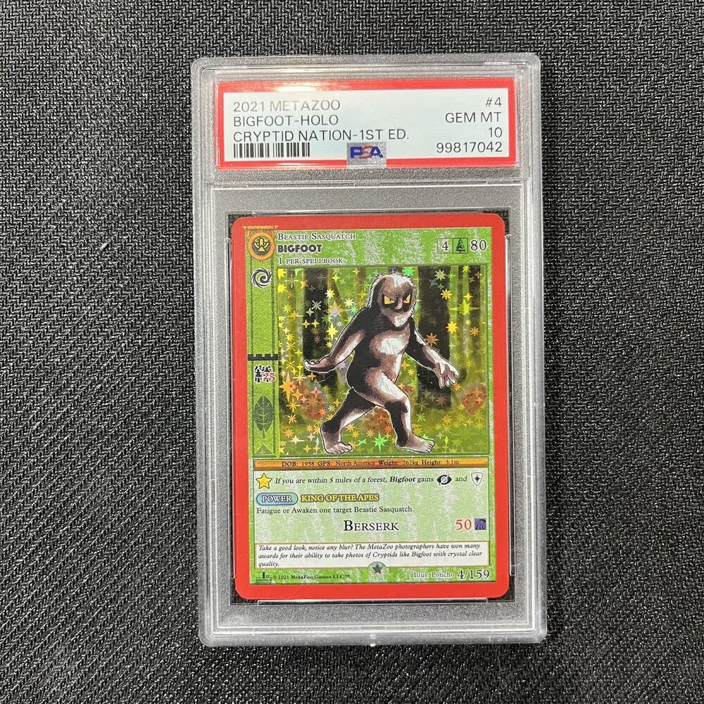 MetaZoo Bigfoot PSA 10 Gem Mint Cryptid Nation 1st Edition Holo 4/159